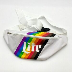 Have Pride in Beer Miller Lite Rainbow Stripe Fanny Pack Waist Bag Festival
